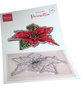 TC0902 Marianne Design - Clearstamps and dies - Tiny&#039;s Flowers - Poinsettia