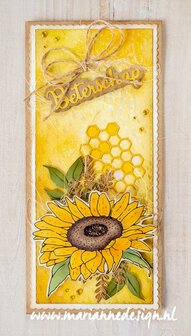 TC0903 Marianne Design - Clearstamps and dies - Tiny&#039;s Flowers - Sunflower vb