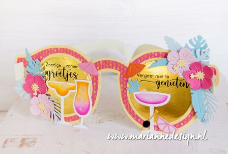 Craft stencil - Marianne Design - Glasses