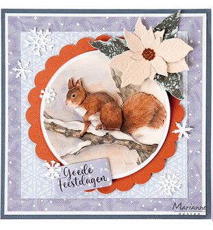 Knipvellen - Marianne Design - Mattie&#039;s Mooiste - 3D Squirrel