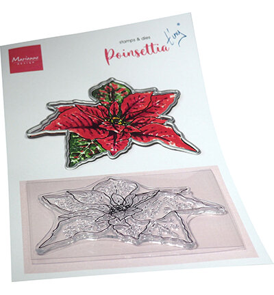 TC0902 Marianne Design - Clearstamps and dies - Tiny's Flowers - Poinsettia