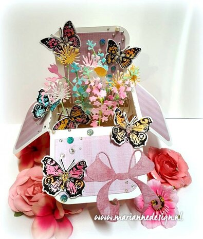 TC0879  Clearstamps and Dies - Marianne Design - Tiny's Butterflies vb
