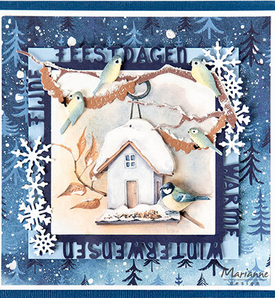 MB0219 Knipvellen - Marianne Design - Mattie's Mooiste - 3D Snow owl