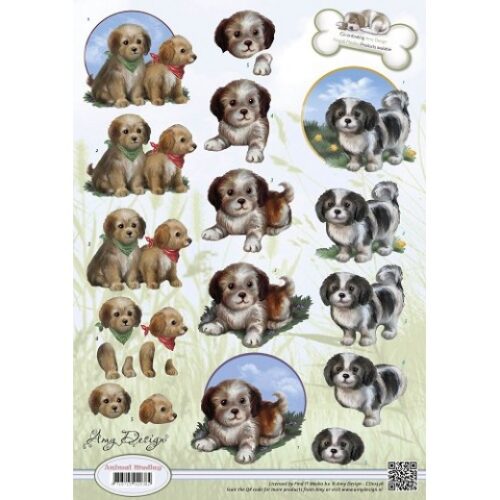 CD10536 Knipvel Amy Design Animal Medley Puppies