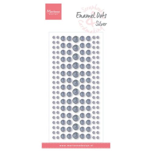 Enamel dots Silver Glitter