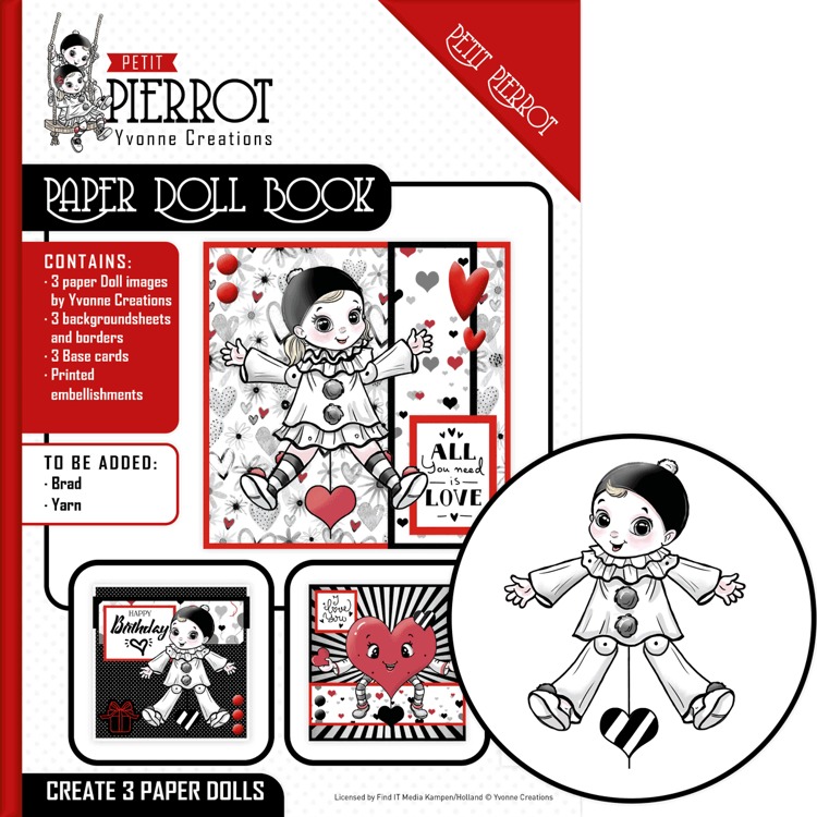 YCPD001 Paper Doll Book - Yvonne Creations - Petit Pierrot