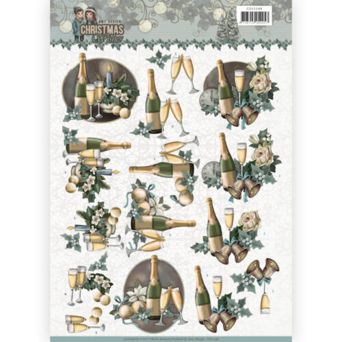 CD11148 3D Knipvel - Amy Design - Christmas wishes - Happy New Year