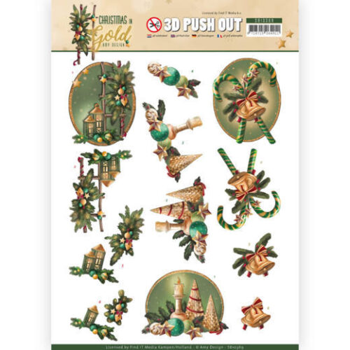 SB10369 Amy Design - uitdrukvellen - Christmas in Gold - Lanterns