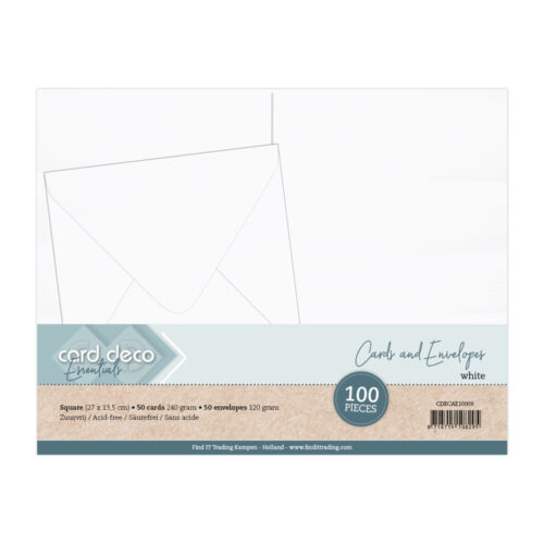 Vierkante kaarten en enveloppen 135x135 White