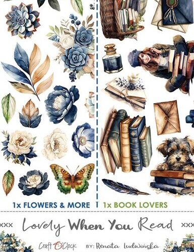 Craft O' Clock - Lovely When You Read - Extra's to Cut Set - Mix CC-62-LWR-13