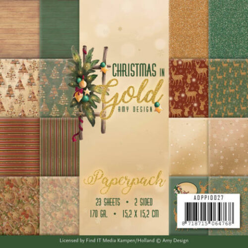 Amy Design - Paperpack - Christmas in Gold