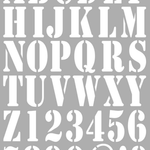 Dutch stencil art A4 Alphabet