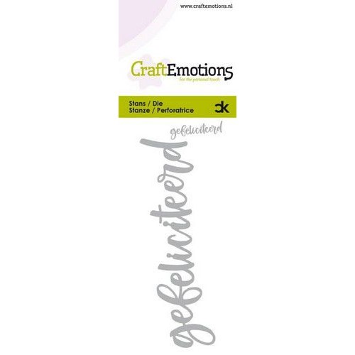 115633-0012 Craftemotions die handletter gefeliciteerd 115633-0012 Craftemotions die handletter gefeliciteerd