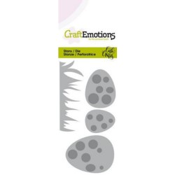 115633-0265 Craftemotions snijmal gras en eieren Snijmallen - Craftemotions - gras en eieren