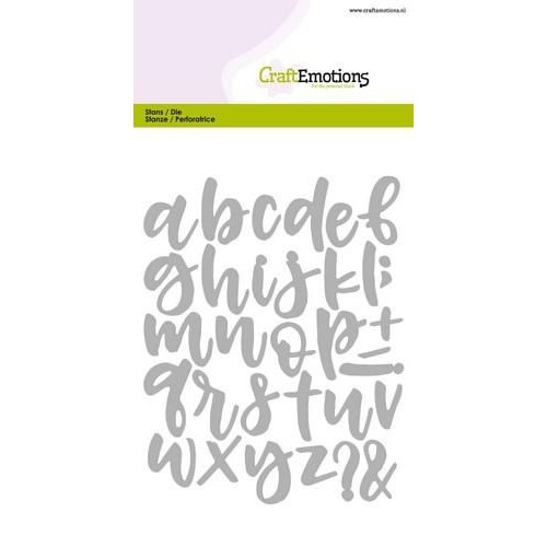 115633-0513 Craftemotions snijmal handlettering alfabet kleine letter 115633-0513 Craftemotions snijmal handlettering alfabet kleine letter