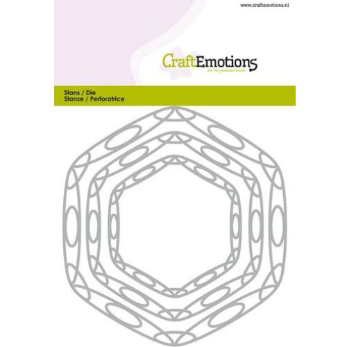 115633-0517 Craftemotions snijmal frames hexagon 115633-0517 Craftemotions snijmal frames hexagon