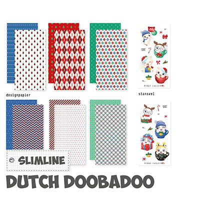 473.005.051 Dutch Doobadoo - Crafty Kit Slimline - Christmas kitten 2