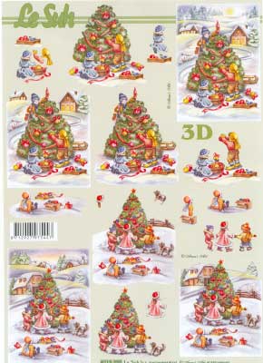 3D knipvel kerst Nouvelle