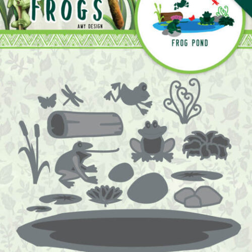 Snijmal vijver met kikkers
