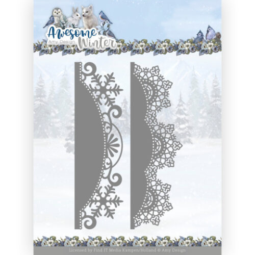 Snijmallen Awesome Winter Lace Border