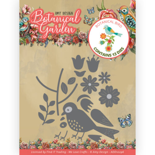 Snijmallen vogel met bloemen