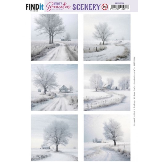 Uitdrukvel - Berries Beauties - White Winter Square