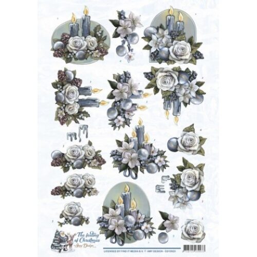 Knipvel kerst blauwtinten