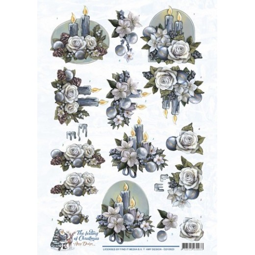 Knipvel kerst blauwtinten