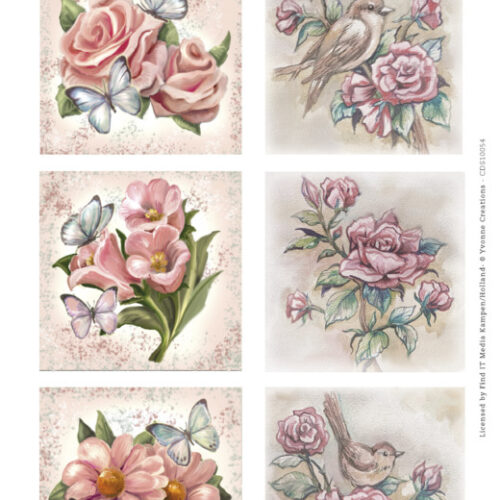 Uitdrukvel Scenery - Yvonne Creations Aquarella - Roses Square