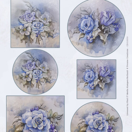 CDS10059 Scenery - Yvonne Creations - Aquarella - Winter Rose