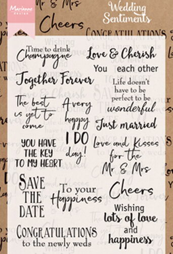 Clearstamps teksten wedding sentiments UK