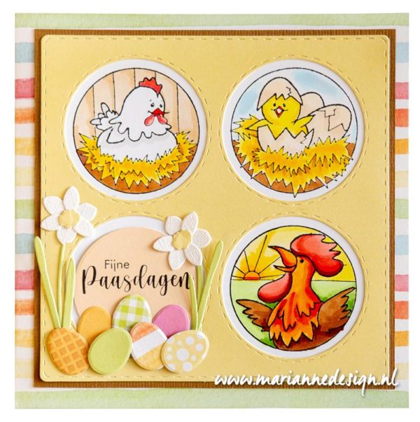 CS1114 Clearstamps - Marianne Design - Peek-a-boo Chicken Family vb
