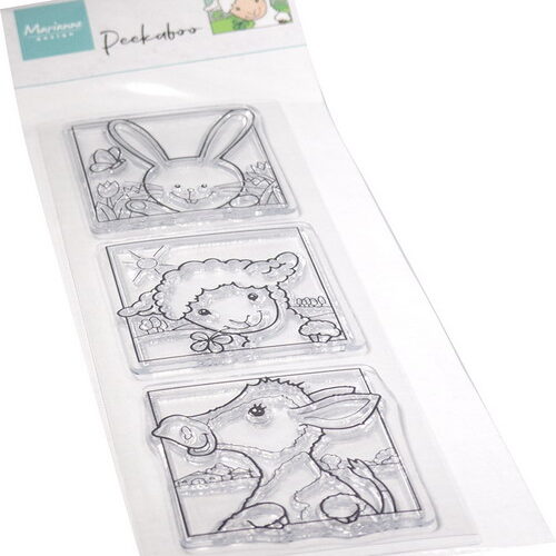 CS1115 Clearstamps - Marianne Design - Peek-a-boo Spring Animals vb