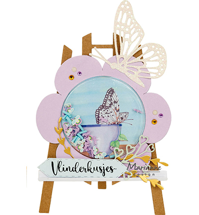Clearstamps Marianne design teksten Kleurige groetjes