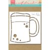 craft stencil beer mug
