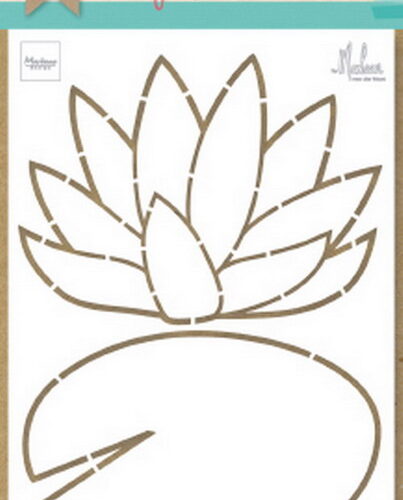 craft stencil waterlilly