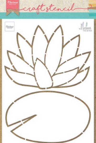 craft stencil waterlilly