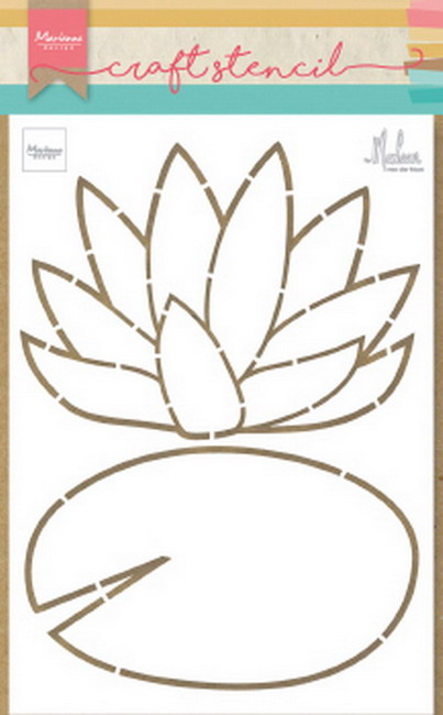 craft stencil waterlilly