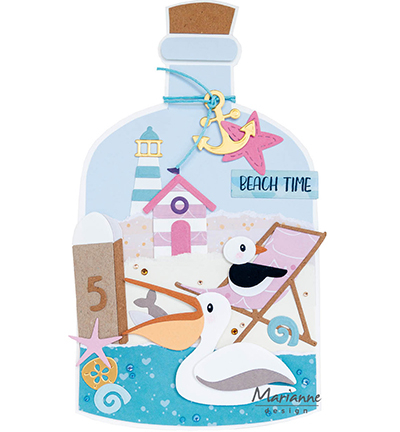 Craftstencil Message in a bottle by Marleen