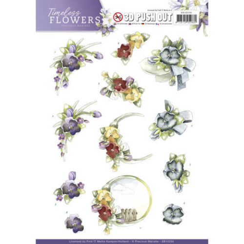 Uitdrukvel Precious Marieke Timeless Flowers - Violets