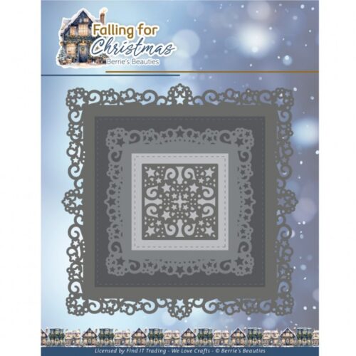 BBD10025 Snijmallen - Berries Beauties - Falling for Christmas - Square Frame