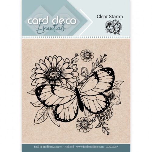 clearstamps vlinder op bloem