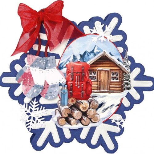 Snijmallen set met grote en kleine sneeuwvlokken