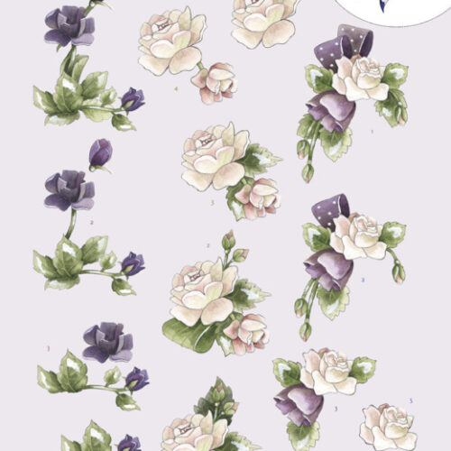 Knipvel paarse bloemen