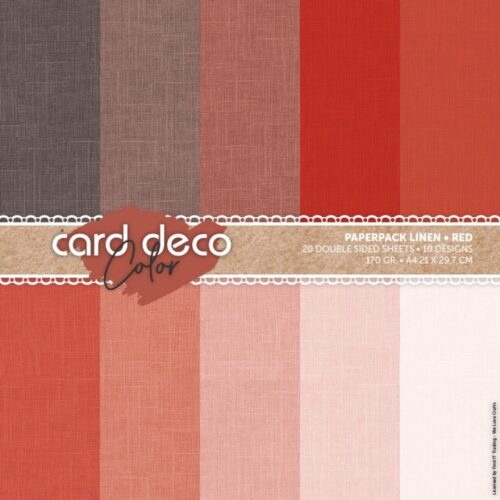 Paperpack A4 linnen design rood