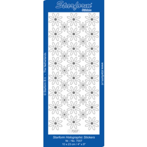 Starform 7007 Sticker bloem hologram zilver