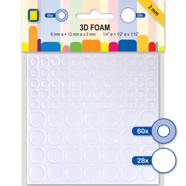 3D Foam Rounds 2 mm