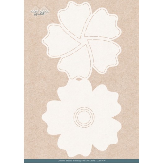 Stencil - Card Deco Essentials - Blue Meadow - Blue Flower A4
