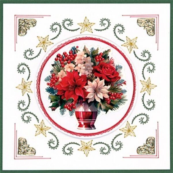 SB11038 Yvonne Creations - Uitdrukvel - Floral Christmas Floral Vase vb