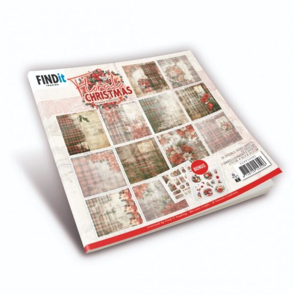 YCPP10082 Paperpack - Yvonne Ceations - Floral Christmas 20 x 20 cm